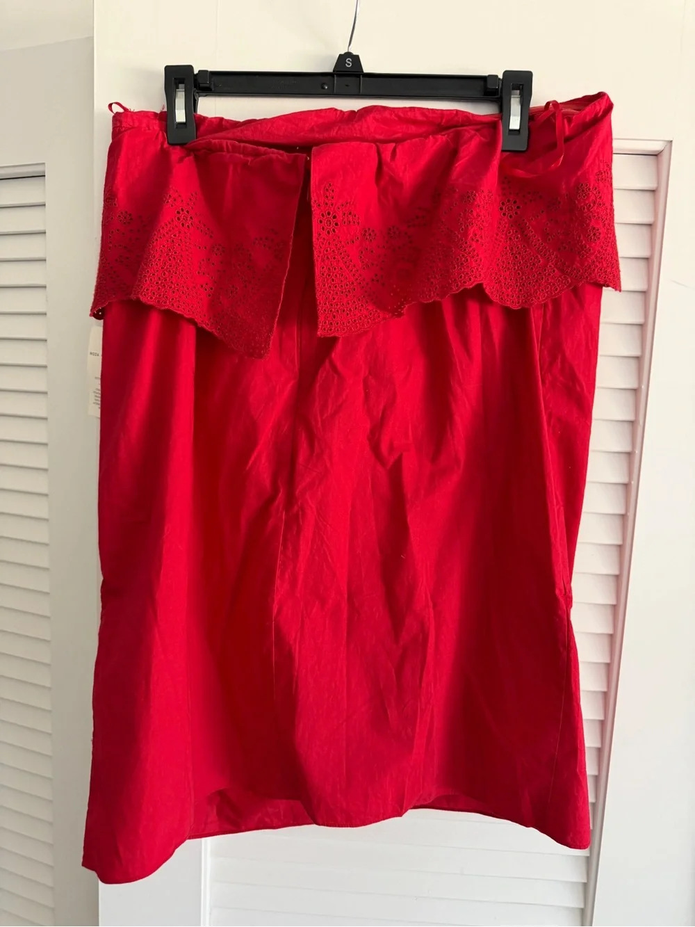 Posse Beryl Embroidered Cotton Mini Dress NWT L